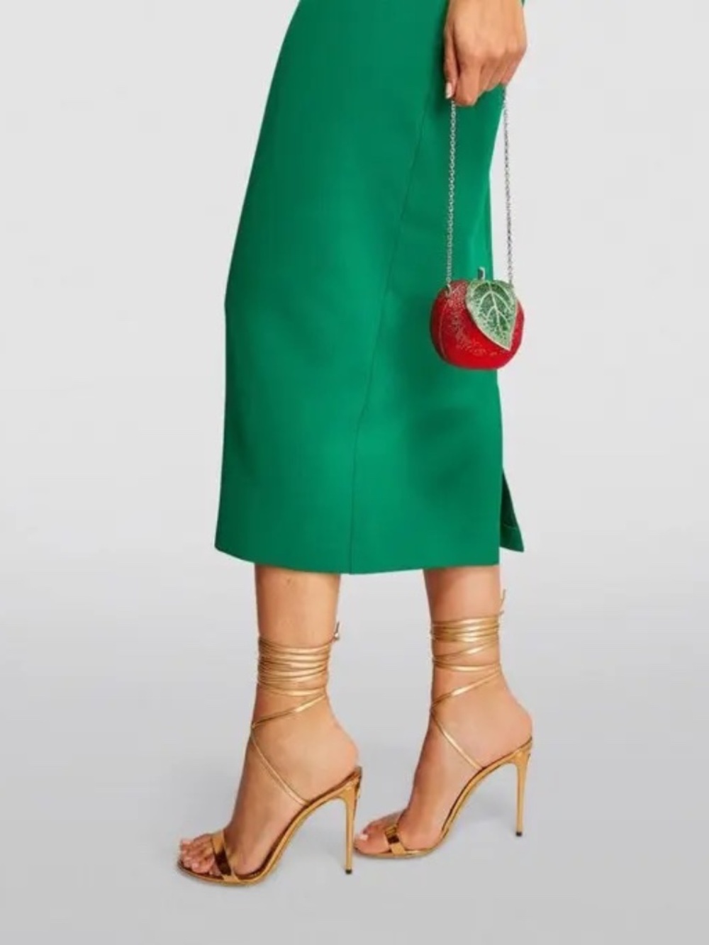 Judith Leiber Apple Clutch Bag Minaudiere - Picture 9 of 9